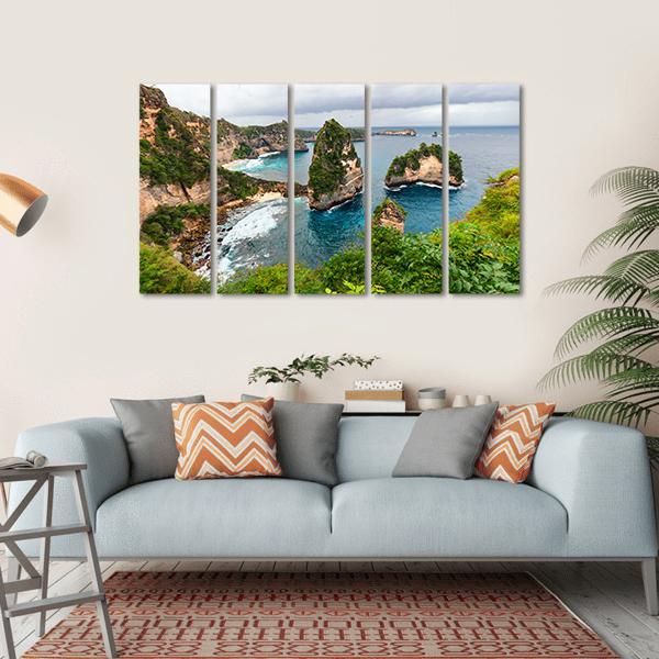 Atun Beach Indonesia Canvas Wall Art-5 Horizontal-Gallery Wrap-22" x 12"-Tiaracle