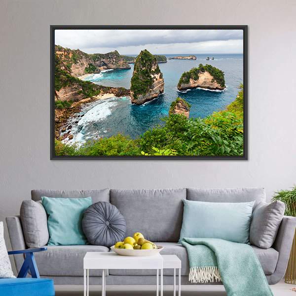 Atun Beach Indonesia Panoramic Canvas Wall Art-1 Piece-36" x 12"-Tiaracle