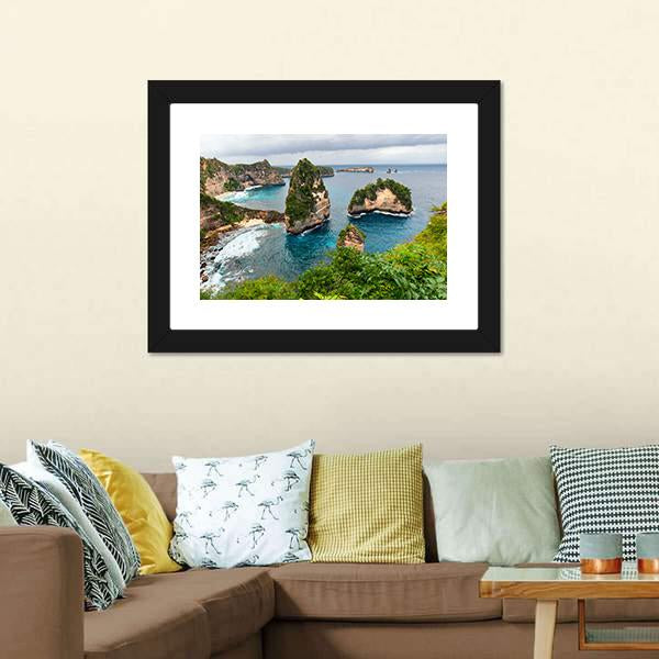 Atun Beach Indonesia Panoramic Canvas Wall Art-1 Piece-36" x 12"-Tiaracle