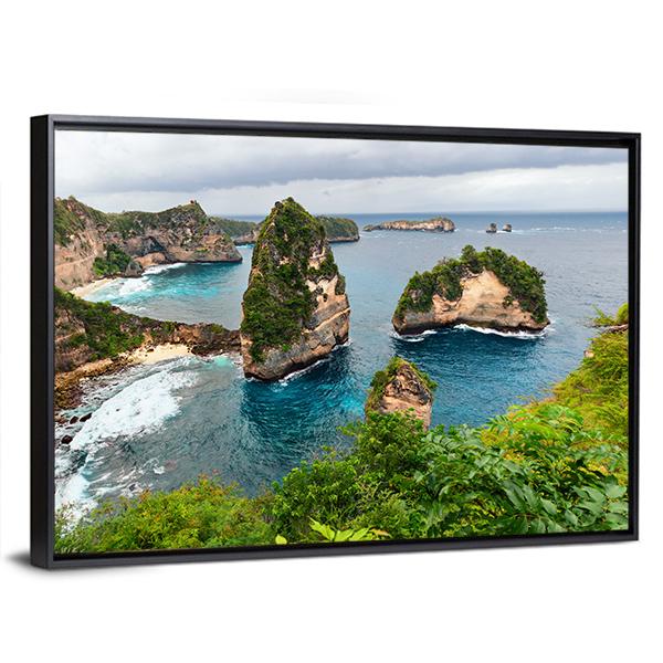 Atun Beach Indonesia Panoramic Canvas Wall Art-1 Piece-36" x 12"-Tiaracle