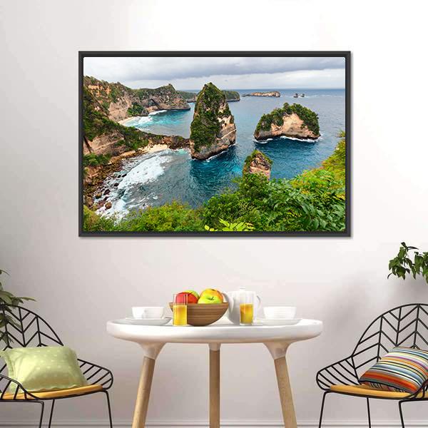 Atun Beach Indonesia Panoramic Canvas Wall Art-1 Piece-36" x 12"-Tiaracle