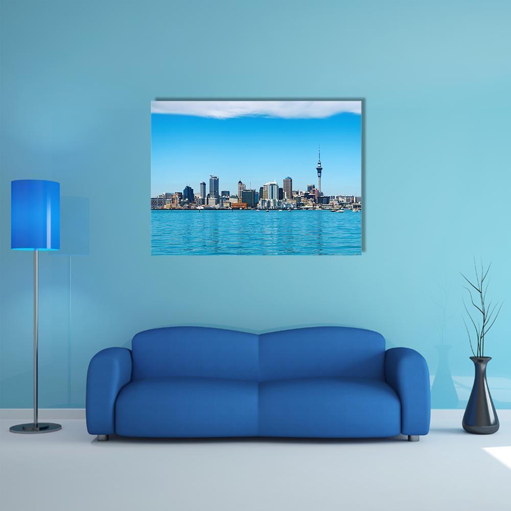 Auckland City Skyline Canvas Wall Art-1 Piece-Gallery Wrap-48" x 32"-Tiaracle