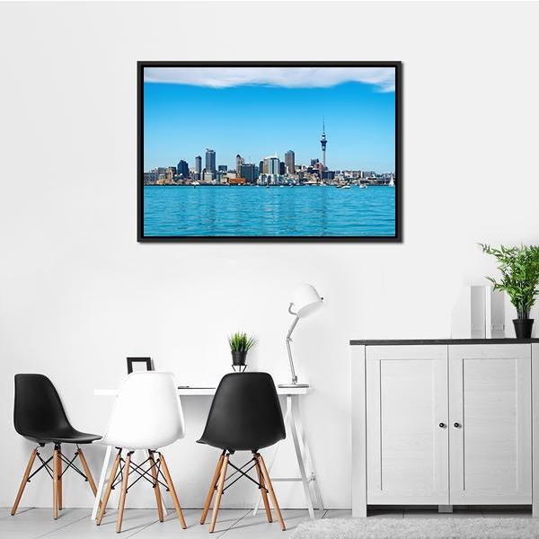 Auckland City Skyline Canvas Wall Art-3 Horizontal-Gallery Wrap-25" x 16"-Tiaracle