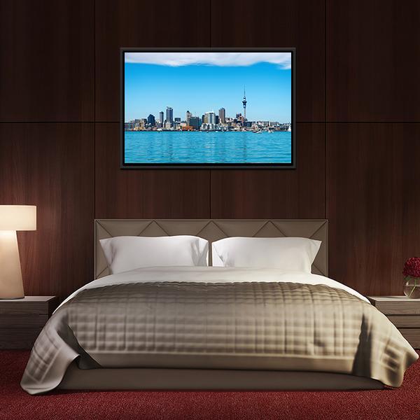 Auckland City Skyline Canvas Wall Art-3 Horizontal-Gallery Wrap-25" x 16"-Tiaracle