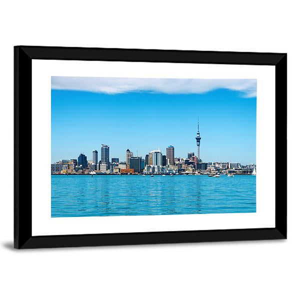 Auckland City Skyline Canvas Wall Art-3 Horizontal-Gallery Wrap-25" x 16"-Tiaracle