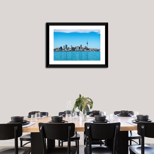 Auckland City Skyline Canvas Wall Art-3 Horizontal-Gallery Wrap-25" x 16"-Tiaracle