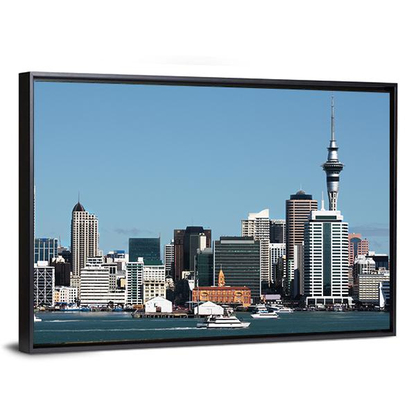 Auckland City With Sky Tower Canvas Wall Art-3 Horizontal-Gallery Wrap-25" x 16"-Tiaracle