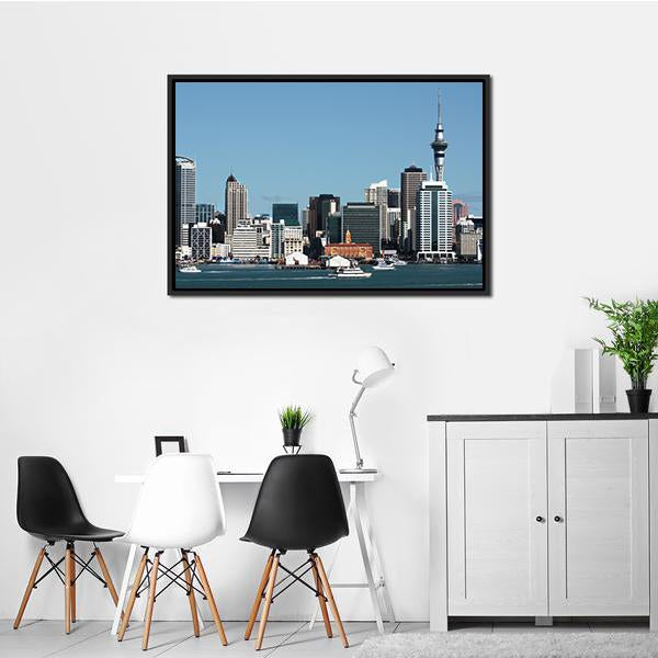 Auckland City With Sky Tower Canvas Wall Art-3 Horizontal-Gallery Wrap-25" x 16"-Tiaracle