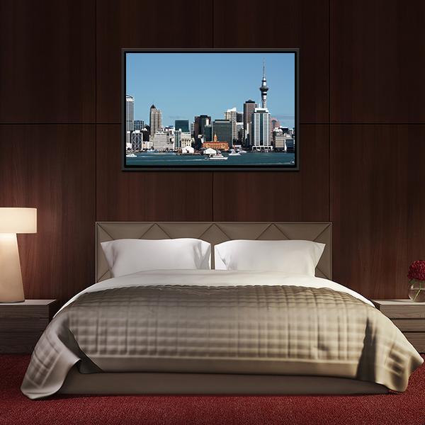 Auckland City With Sky Tower Canvas Wall Art-3 Horizontal-Gallery Wrap-25" x 16"-Tiaracle