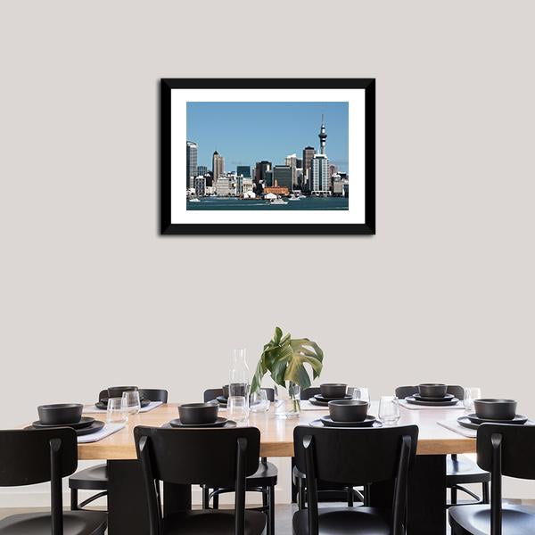Auckland City With Sky Tower Canvas Wall Art-3 Horizontal-Gallery Wrap-25" x 16"-Tiaracle