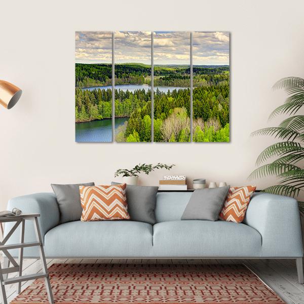 Aulanko Countryside Finland Canvas Wall Art-4 Horizontal-Gallery Wrap-34" x 24"-Tiaracle