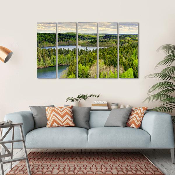Aulanko Countryside Finland Canvas Wall Art-5 Horizontal-Gallery Wrap-22" x 12"-Tiaracle