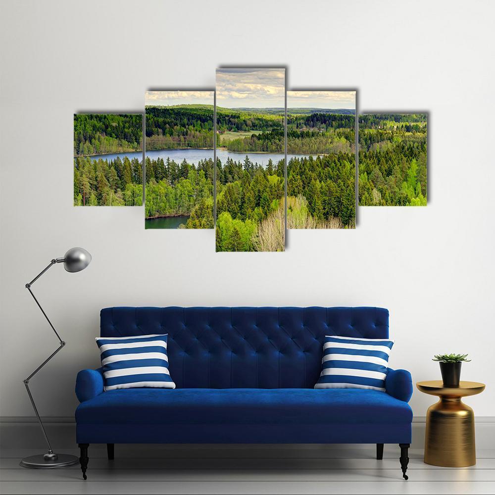 Aulanko Countryside Finland Canvas Wall Art-5 Star-Gallery Wrap-62" x 32"-Tiaracle