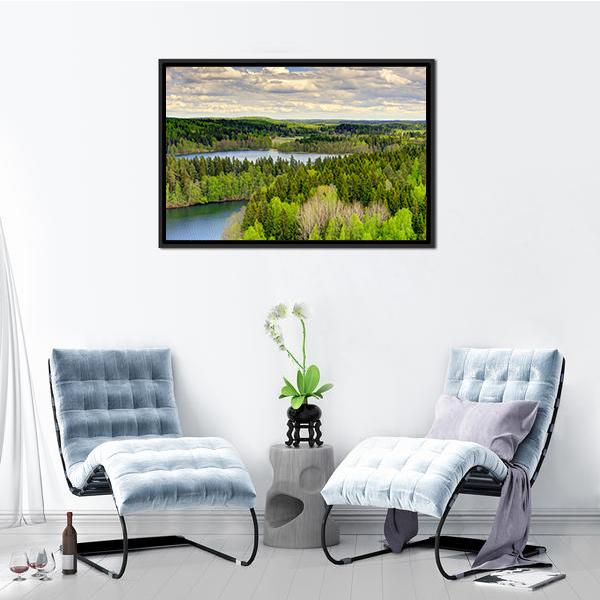 Aulanko Countryside Finland Canvas Wall Art-3 Horizontal-Gallery Wrap-25" x 16"-Tiaracle