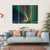 Aurora Borealis & Meteors Canvas Wall Art-4 Horizontal-Gallery Wrap-34" x 24"-Tiaracle