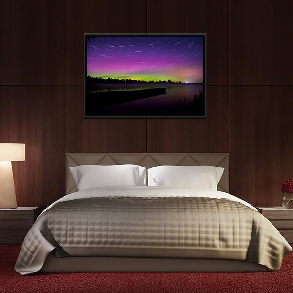 Aurora Borealis Seen From Polish Canvas Wall Art-5 Horizontal-Gallery Wrap-22" x 12"-Tiaracle