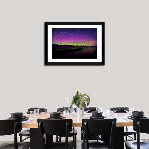 Aurora Borealis Seen From Polish Canvas Wall Art-5 Horizontal-Gallery Wrap-22" x 12"-Tiaracle