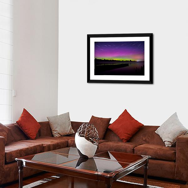 Aurora Borealis Seen From Polish Canvas Wall Art-5 Horizontal-Gallery Wrap-22" x 12"-Tiaracle