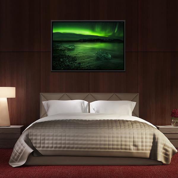 Aurora Northern Lights Canvas Wall Art-5 Horizontal-Gallery Wrap-22" x 12"-Tiaracle