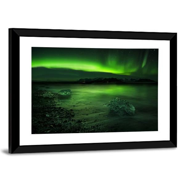 Aurora Northern Lights Canvas Wall Art-3 Horizontal-Gallery Wrap-25&quot; x 16&quot;-Tiaracle