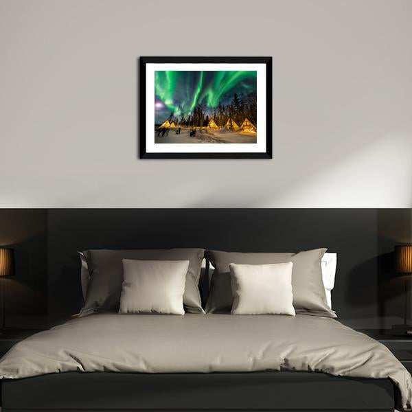 Aurora Village Vertical Canvas Wall Art-3 Vertical-Gallery Wrap-12" x 25"-Tiaracle