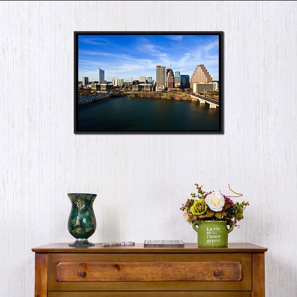 Austin Downtown Texas Panoramic Canvas Wall Art-1 Piece-36" x 12"-Tiaracle
