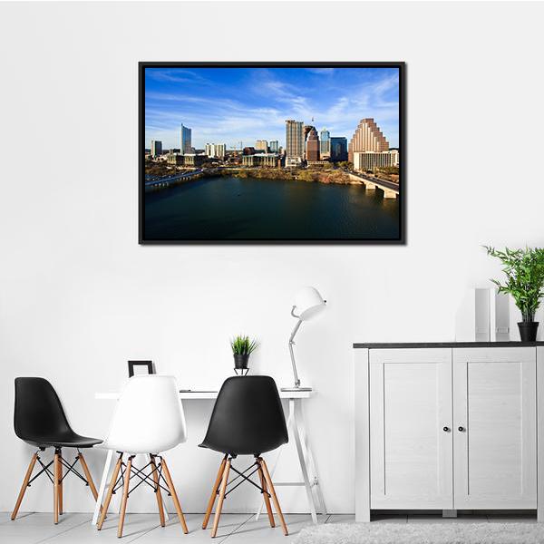 Austin Downtown Texas Panoramic Canvas Wall Art-1 Piece-36" x 12"-Tiaracle