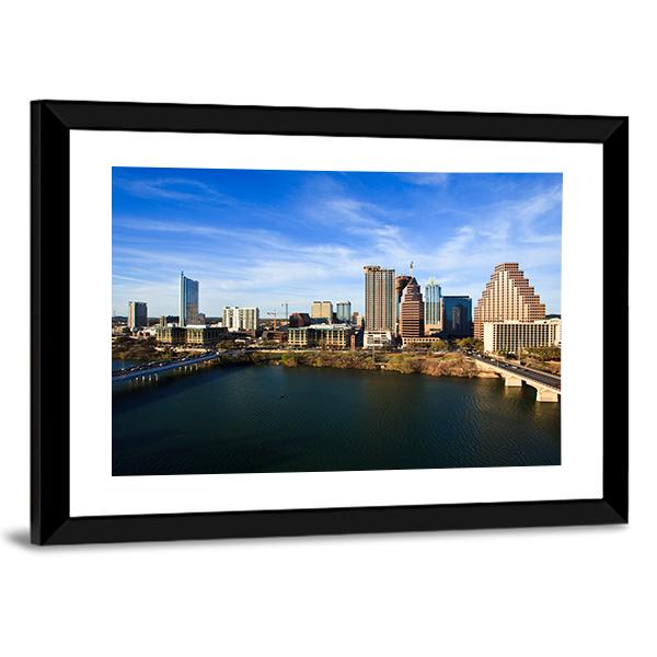 Austin Downtown Texas Panoramic Canvas Wall Art-1 Piece-36" x 12"-Tiaracle