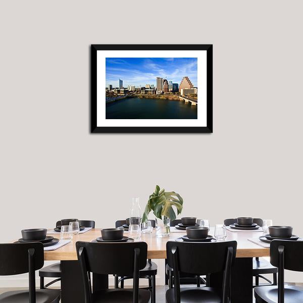 Austin Downtown Texas Panoramic Canvas Wall Art-1 Piece-36" x 12"-Tiaracle