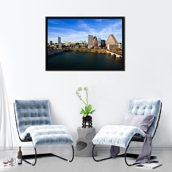 Austin Downtown Texas Panoramic Canvas Wall Art-1 Piece-36" x 12"-Tiaracle