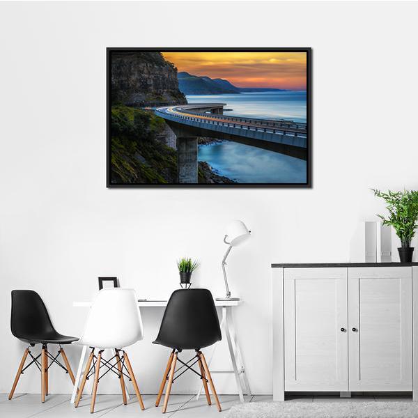 Australian Pacific Ocean Coast Panoramic Canvas Wall Art-1 Piece-36" x 12"-Tiaracle