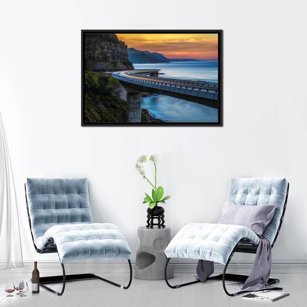 Australian Pacific Ocean Coast Panoramic Canvas Wall Art-1 Piece-36" x 12"-Tiaracle