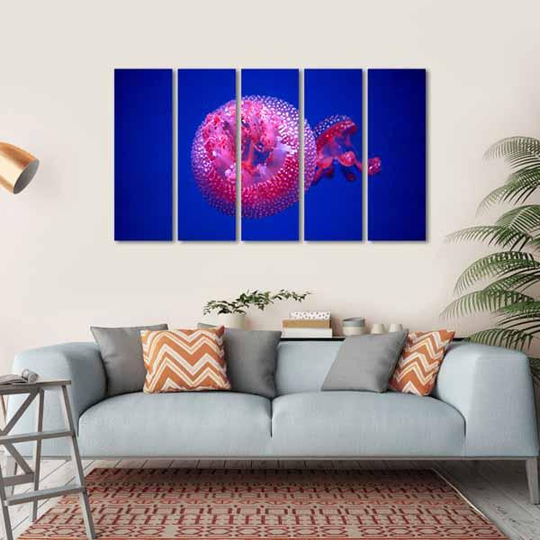 Australian Spotted Jellyfish Canvas Wall Art-5 Horizontal-Gallery Wrap-22" x 12"-Tiaracle