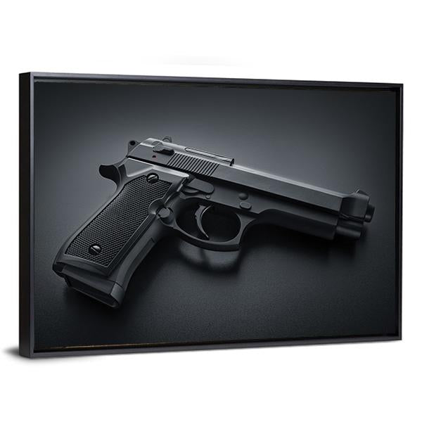 Automatic Gun Canvas Wall Art-5 Horizontal-Gallery Wrap-22" x 12"-Tiaracle