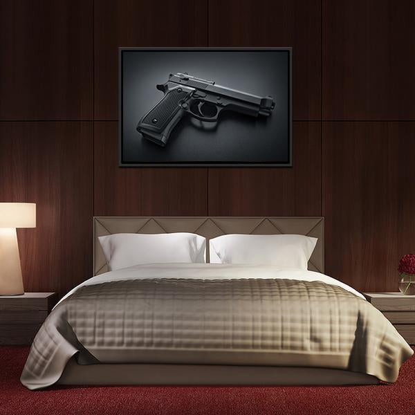 Automatic Gun Canvas Wall Art-5 Horizontal-Gallery Wrap-22" x 12"-Tiaracle
