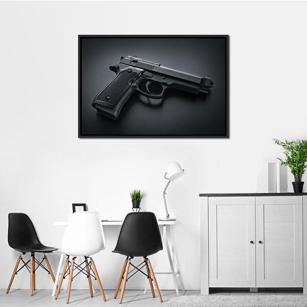 Automatic Gun Panoramic Canvas Wall Art-1 Piece-36" x 12"-Tiaracle