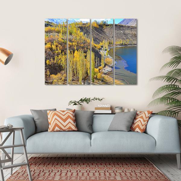 Phander Lake In Autumn Canvas Wall Art-4 Horizontal-Gallery Wrap-34" x 24"-Tiaracle