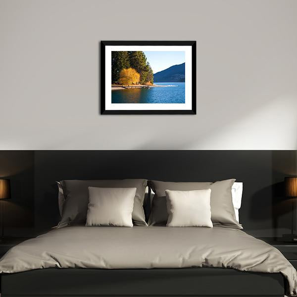 Autumn At Wakatipu Lake Canvas Wall Art-3 Horizontal-Gallery Wrap-25" x 16"-Tiaracle