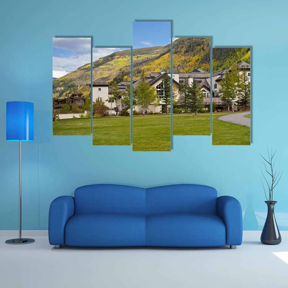 Autumn Colors In Colorado Canvas Wall Art-5 Pop-Gallery Wrap-47" x 32"-Tiaracle