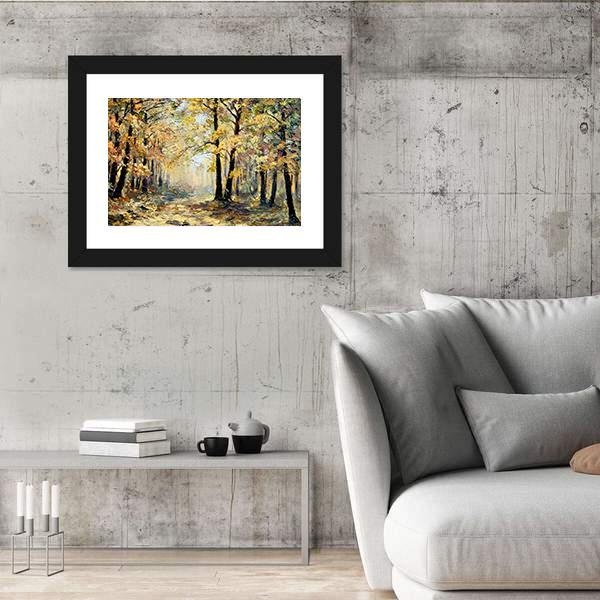 Autumn Forest Abstract Canvas Wall Art-3 Horizontal-Gallery Wrap-25&quot; x 16&quot;-Tiaracle