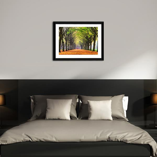 Autumn Forest In Amsterdam Canvas Wall Art-3 Horizontal-Gallery Wrap-25" x 16"-Tiaracle