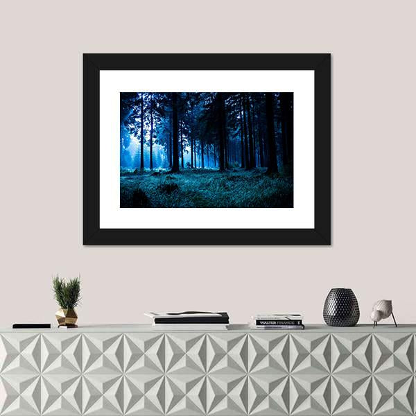 Autumn Forest In Thuringia Canvas Wall Art-1 Piece-Framed Print-20" x 16"-Tiaracle