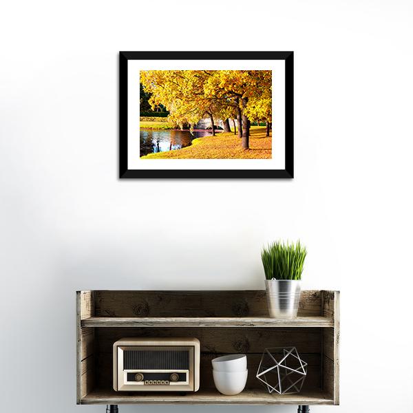 Autumn Forest Park Russia Canvas Wall Art-3 Horizontal-Gallery Wrap-25" x 16"-Tiaracle