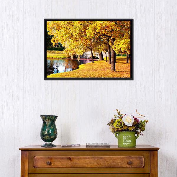 Autumn Forest Park Russia Canvas Wall Art-5 Horizontal-Gallery Wrap-22" x 12"-Tiaracle