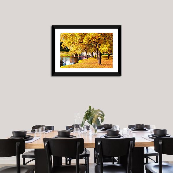 Autumn Forest Park Russia Panoramic Canvas Wall Art-1 Piece-36" x 12"-Tiaracle