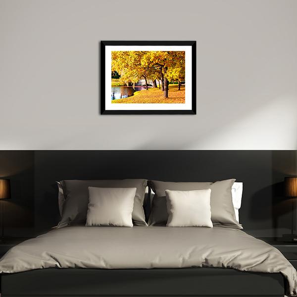 Autumn Forest Park Russia Panoramic Canvas Wall Art-1 Piece-36" x 12"-Tiaracle
