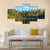 Autumn Forest Reflection In Pond Canvas Wall Art-5 Star-Gallery Wrap-62" x 32"-Tiaracle