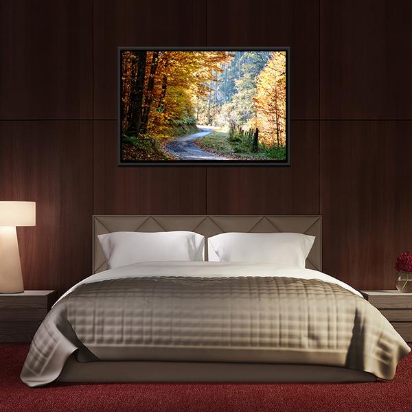 Autumn Forest Trees Vertical Canvas Wall Art-3 Vertical-Gallery Wrap-12" x 25"-Tiaracle