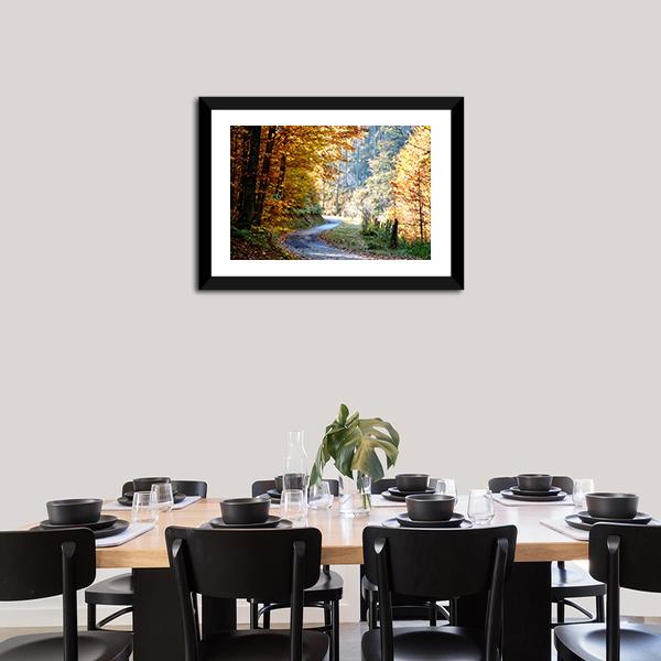 Autumn Forest Trees Vertical Canvas Wall Art-3 Vertical-Gallery Wrap-12" x 25"-Tiaracle