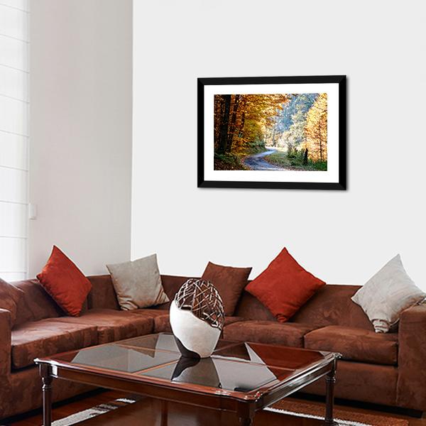 Autumn Forest Trees Vertical Canvas Wall Art-3 Vertical-Gallery Wrap-12" x 25"-Tiaracle